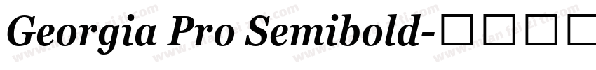 Georgia Pro Semibold字体转换